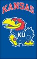 University of Kansas 44" x 28" Applique Banner Flag