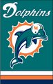 Miami Dolphins 44" x 28" Applique Banner Flag