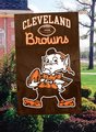 Cleveland Browns Brownie Elf 44" x 28" Applique Banner Flag