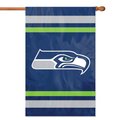 Seattle Seahawks 44" x 28" Applique Banner Flag