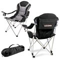 University of Connecticut Reclining Camp Chair - Black