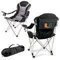 University of Miami Reclining Camp Chair - Black