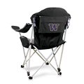 University of Washington Reclining Camp Chair - Black