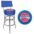 Detroit Pistons Padded Bar Stool with Backrest
