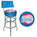Los Angeles Clippers Padded Bar Stool with Backrest