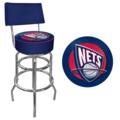 Brooklyn Nets Padded Bar Stool with Backrest