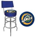 Utah Jazz Padded Bar Stool with Backrest