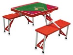 Los Angeles Angels Baseball Picnic Table with Seats - Red