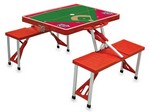 St Louis Cardinals Baseball Picnic Table with Seats - Red