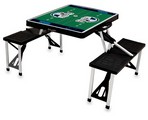 Carolina Panthers Football Picnic Table with Seats - Black