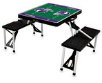 Minnesota Vikings Football Picnic Table with Seats - Black