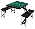 Seattle Seahawks Football Picnic Table with Seats - Black