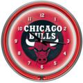 Chicago Bulls Neon Wall Clock
