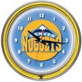 Denver Nuggets Neon Wall Clock