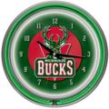 Milwaukee Bucks Neon Wall Clock