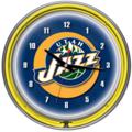 Utah Jazz Neon Wall Clock