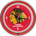 Chicago Blackhawks Neon Wall Clock