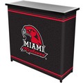 Miami University Portable Bar with 2 Shelves