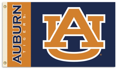 Auburn Tigers 3' x 5' Flag with Grommets - "AU" - Click Image to Close