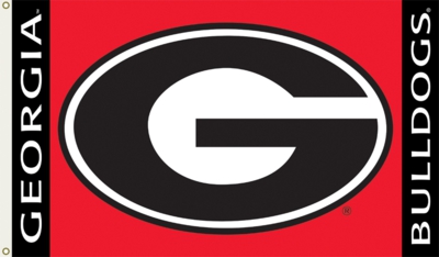 Georgia Bulldogs 3' x 5' Flag with Grommets - "G" - Click Image to Close