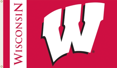 Wisconsin Badgers 3' x 5' Flag with Grommets - Click Image to Close