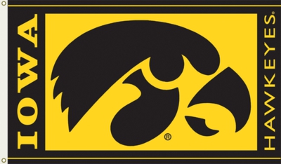Iowa Hawkeyes 3' x 5' Flag with Grommets - Click Image to Close
