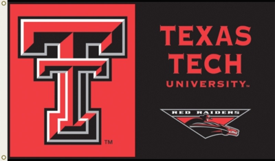 Texas Tech University Red Raiders 3' x 5' Flag with Grommets - Click Image to Close