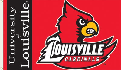 University of Louisville Cardinals 3' x 5' Flag with Grommets - Click Image to Close