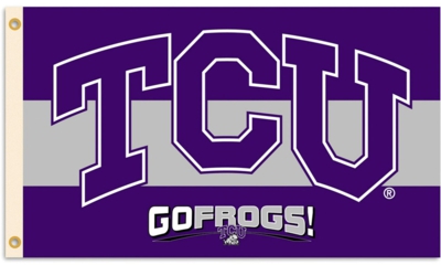 TCU - Texas Christian "Go Frogs" 3' x 5' Flag with Grommets - Click Image to Close