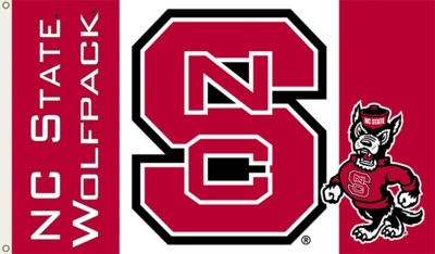 North Carolina State Wolfpack 3' x 5' Flag with Grommets - Click Image to Close