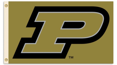 Purdue Boilermakers 3' x 5' Flag with Grommets - Large P - Click Image to Close