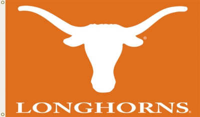 Texas Longhorns 3' x 5' Flag with Grommets - Large Logo - Click Image to Close