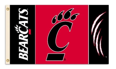Cincinnati Bearcats 3' x 5' Flag with Grommets - Click Image to Close