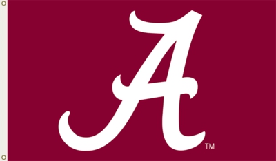 University of Alabama 3' x 5' Flag - White "A" - Click Image to Close