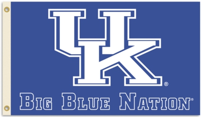University of Kentucky "Big Blue Nation" 3' x 5' Flag w/Grommets - Click Image to Close