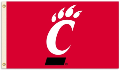 Cincinnati Bearcats 3' x 5' Flag with Grommets - White C - Click Image to Close