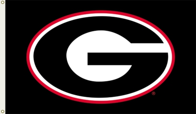 Georgia Bulldogs 3' x 5' Flag with Grommets - Black - Click Image to Close