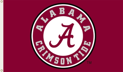 Alabama Crimson Tide 3' x 5' Flag - Round Logo - Click Image to Close