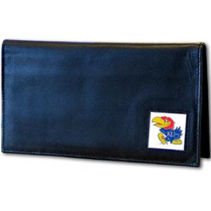 Kansas Jayhawks Deluxe Checkbook Cover w/ Box - Click Image to Close