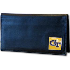 Georgia Tech Yellow Jackets Deluxe Checkbook Cover w/ Box - Click Image to Close
