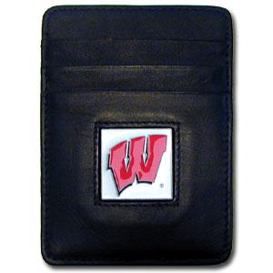 Wisconsin Badgers Money Clip/Cardholder with Box - Click Image to Close