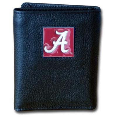 University of Alabama Tri-fold Leather Wallet with Tin - Click Image to Close