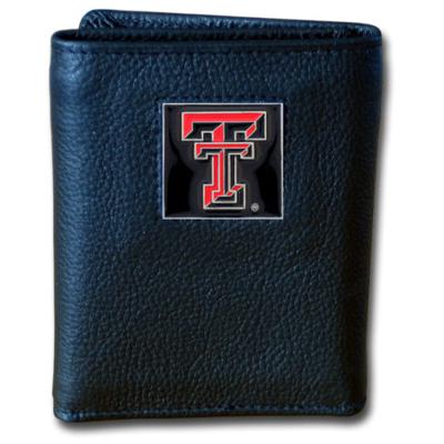 Texas Tech University Tri-fold Leather Wallet with Tin - Click Image to Close