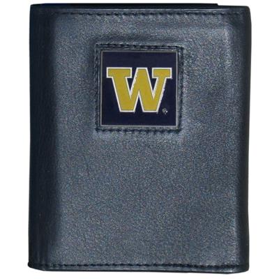 University of Washington Tri-fold Leather Wallet with Tin - Click Image to Close
