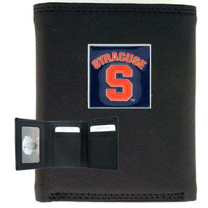 Syracuse University Tri-fold Leather Wallet with Tin - Click Image to Close