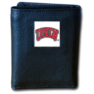 UNLV Tri-fold Leather Wallet with Tin - Click Image to Close
