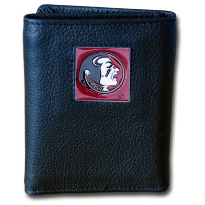 Florida State Seminoles Tri-fold Leather Wallet with Tin - Click Image to Close