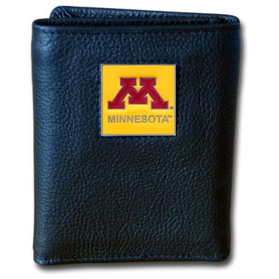 University of Minnesota Tri-fold Leather Wallet with Tin - Click Image to Close