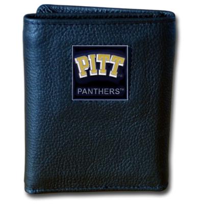 Pittsburgh Panthers Tri-fold Leather Wallet with Box - Click Image to Close