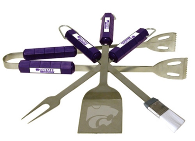 Kansas State Wildcats 4 Piece BBQ Set - Click Image to Close